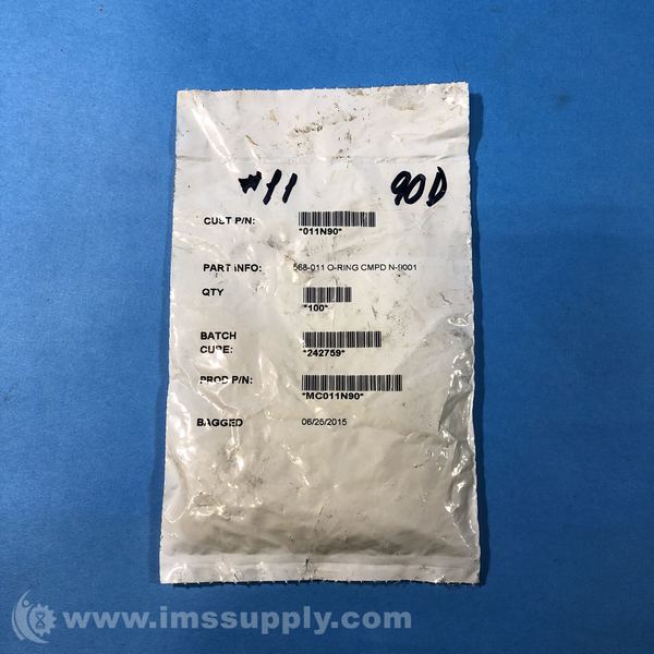 568-011 Bag of 100 O Rings, CMPD N-9001 - IMS Supply