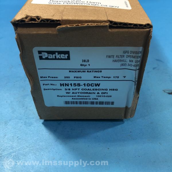 Parker HN15S-10CW Compressed Air Filter - IMS Supply