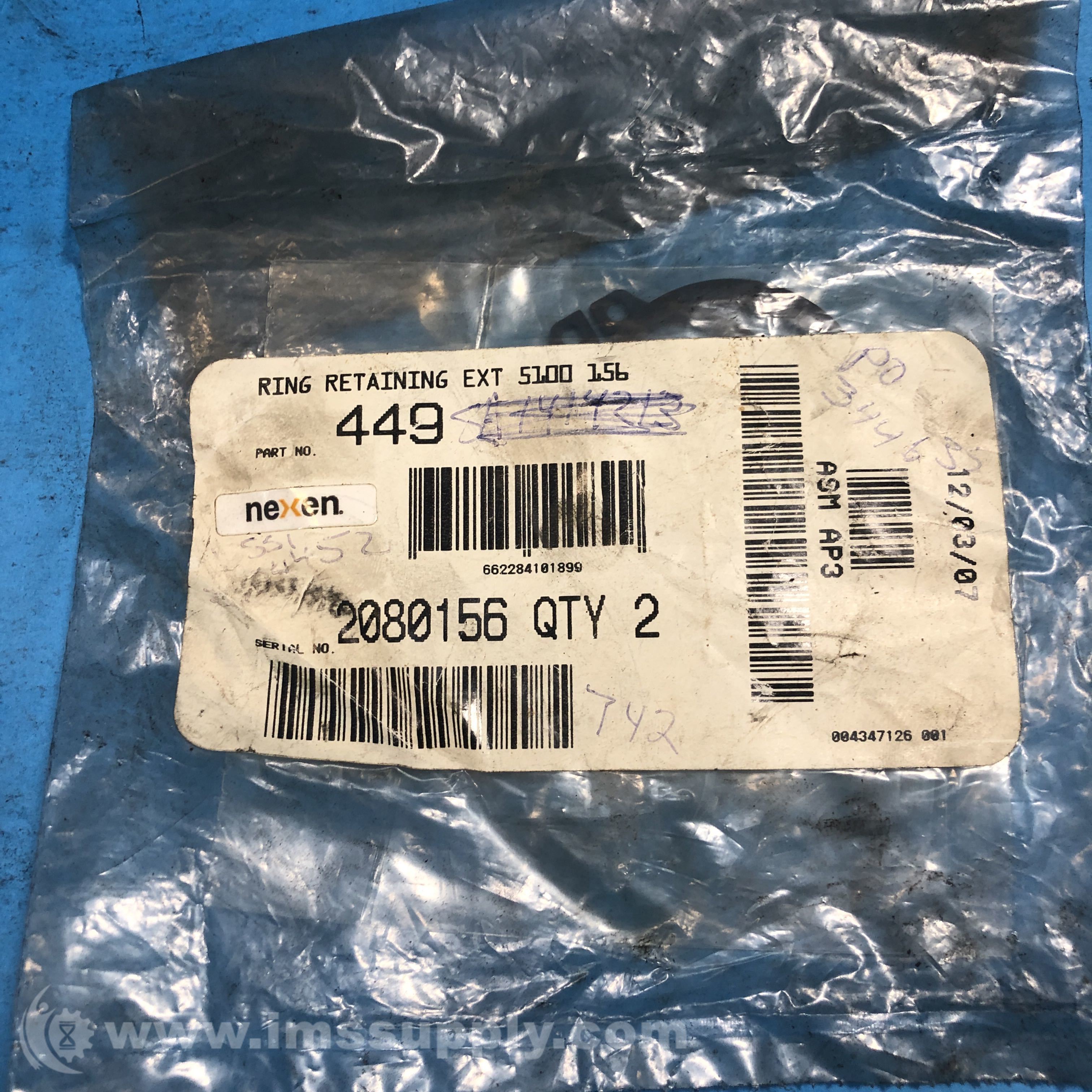 Nexen Group 449 Retaining Ring Bag of 2 - IMS Supply