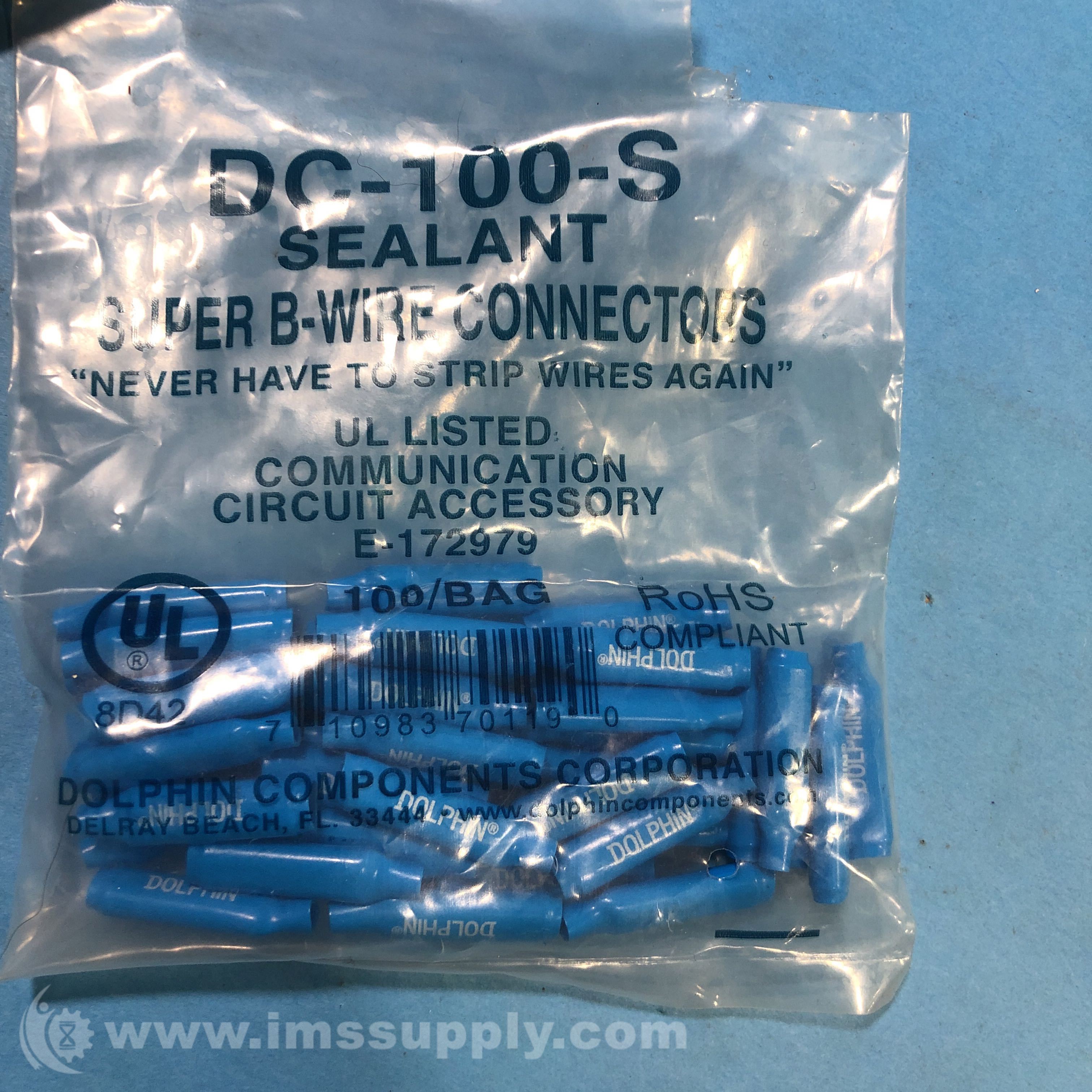 Dolphin Components DC-100-S Bag Of 100 Super B-Wire Connectors - IMS Supply