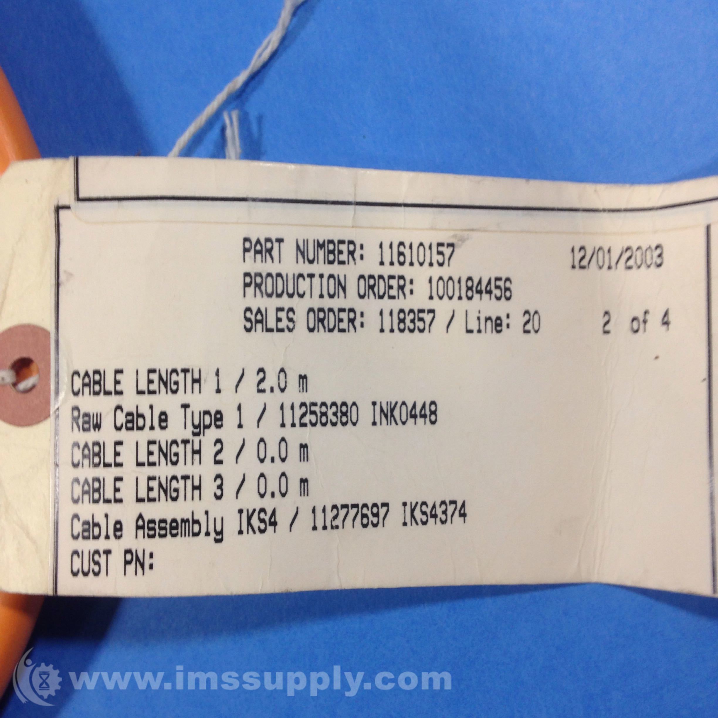 Rexroth Indramat 11610157 5 Meter Cable - IMS Supply