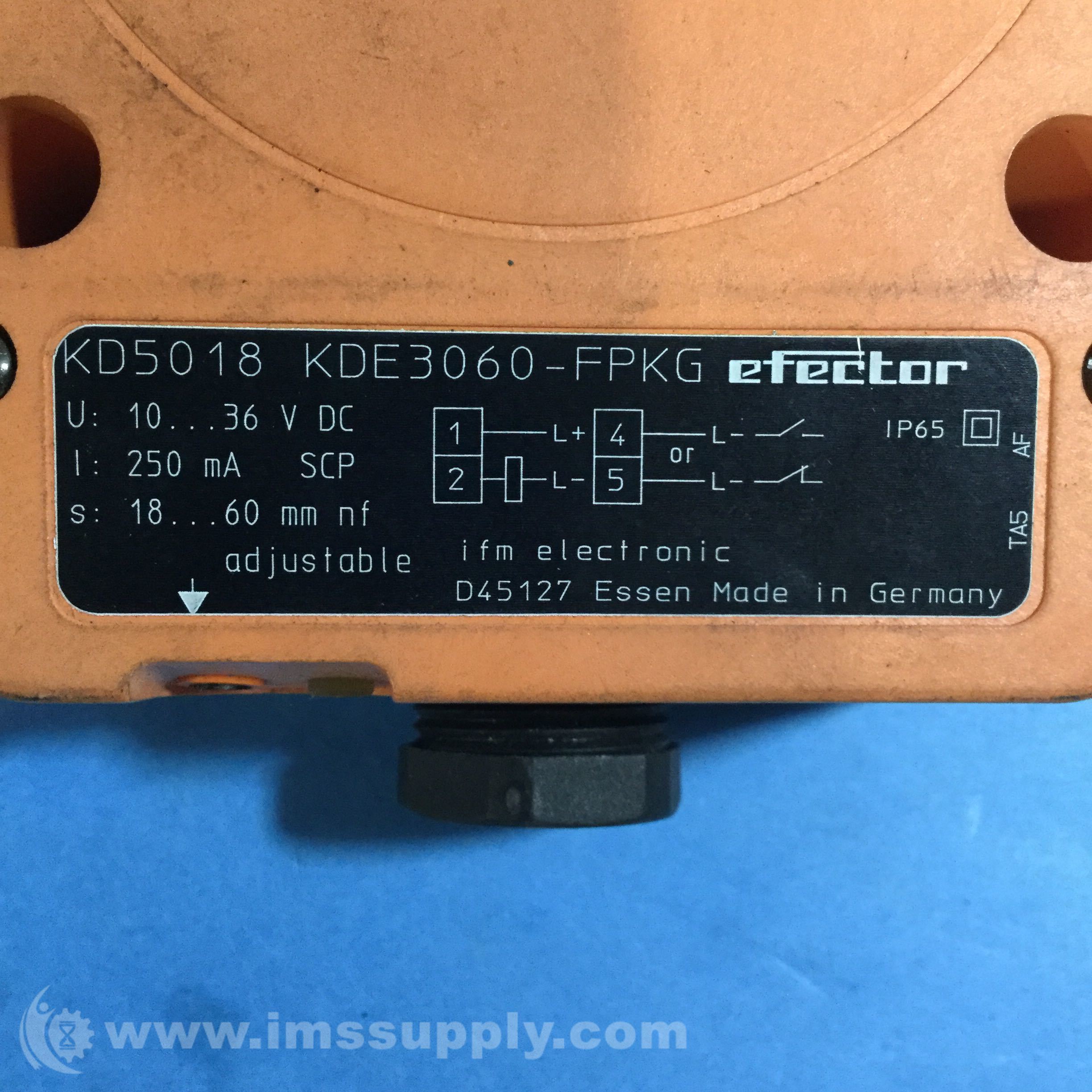 Ifm Efector ID5005 IDE3060-FPKG Proximity Sensor 10-36v-dc